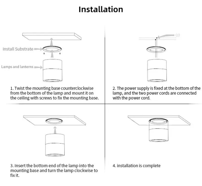 Dimmable Surface Mounted LED Downlight 10W/15W Rotating LED Spot Light Ceiling Lamp with LED Driver AC110V/220V Home Decoration