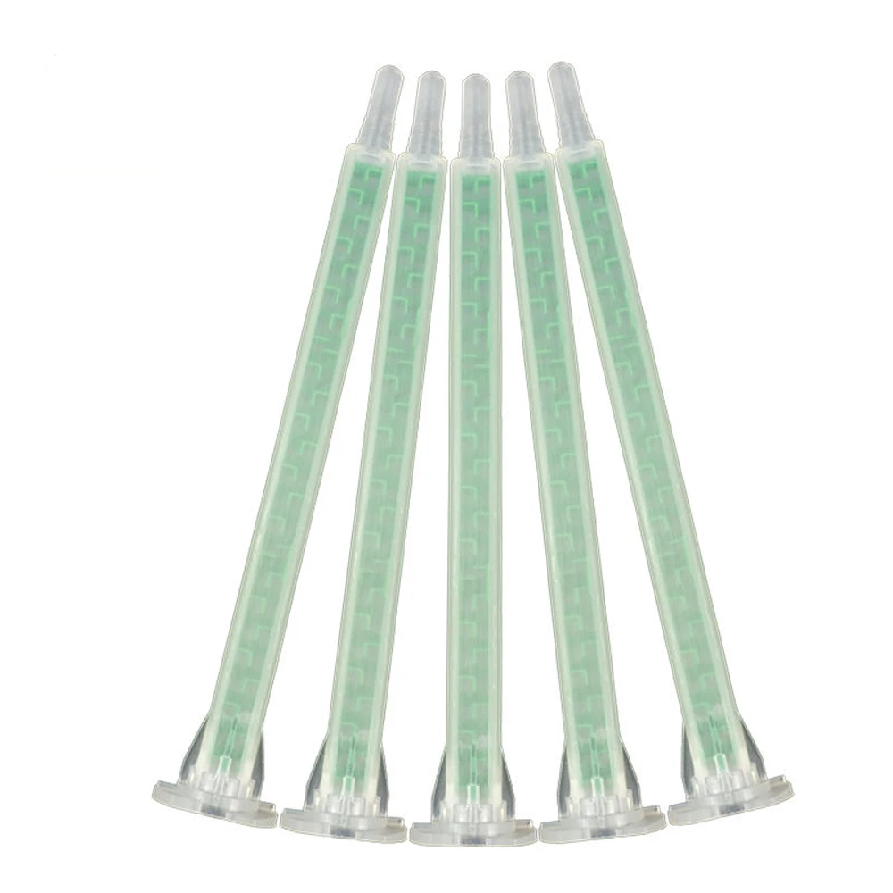 

24-Element Square Static Mixer Nozzle for 50ml AB Glue Cartridges, Epoxy Adhesive Mixing Tip Manual Applicator