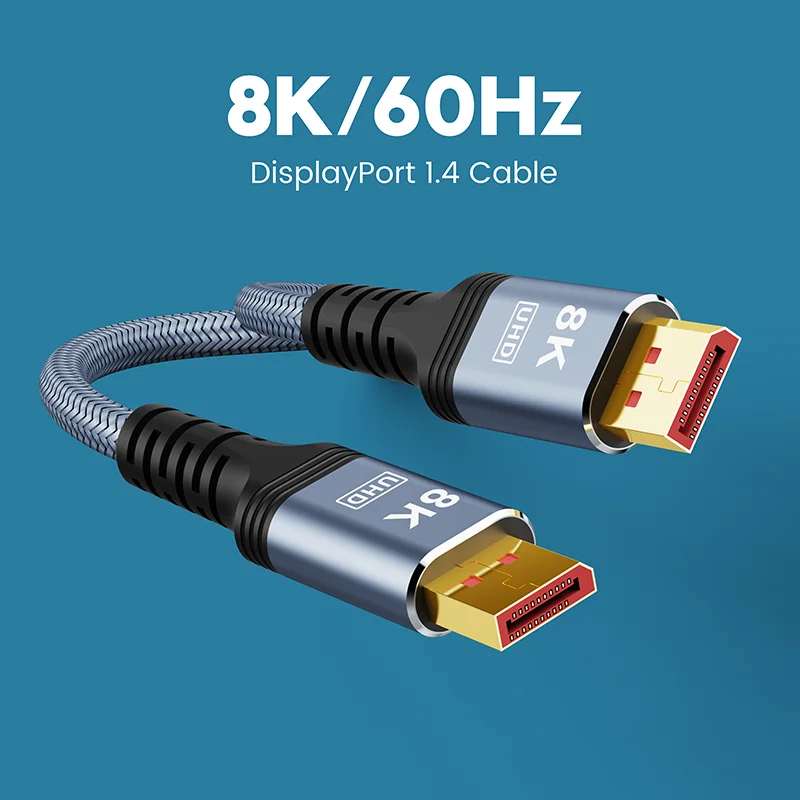 Displayport 1.4 Kabel 8K 60Hz Mini DP zu DP Kabel 4K Ultra HD Video Audio Kabel für Laptop TV Xbox Projektor Monitor – Detail 1