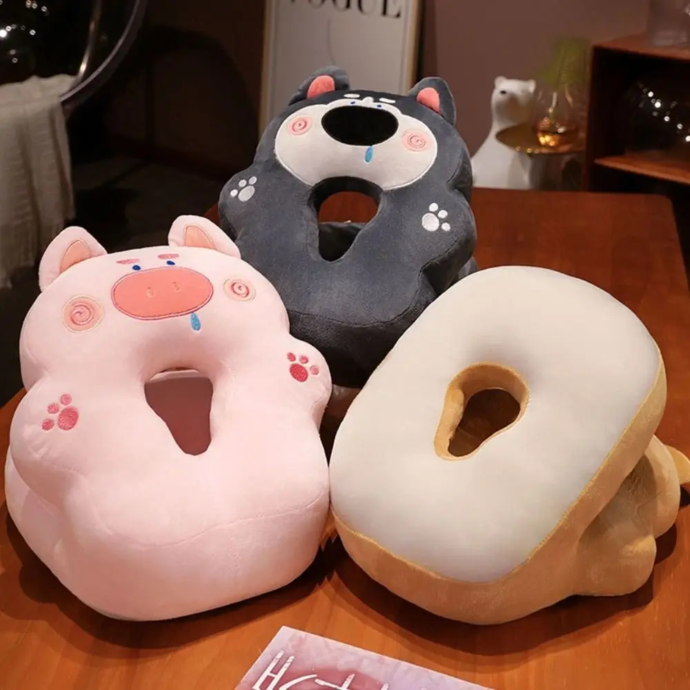 

Double-sided Hand Warmer Pillow Super Soft Keep Warm Doggy Office Nap Pillow Cute Animal Plush&Ice Silk Piggy Pillow Stuffed Toy
