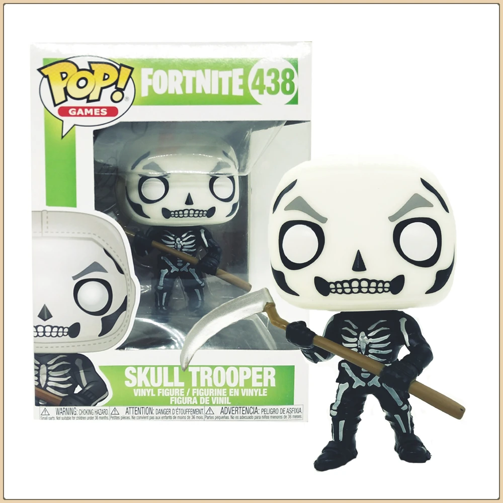 

Funko POP Fortnite Action Figures Skeleton Cavalry Halloween Sickle Shooting Game Skin Series Anime Model Ornament Boy Girl Gift