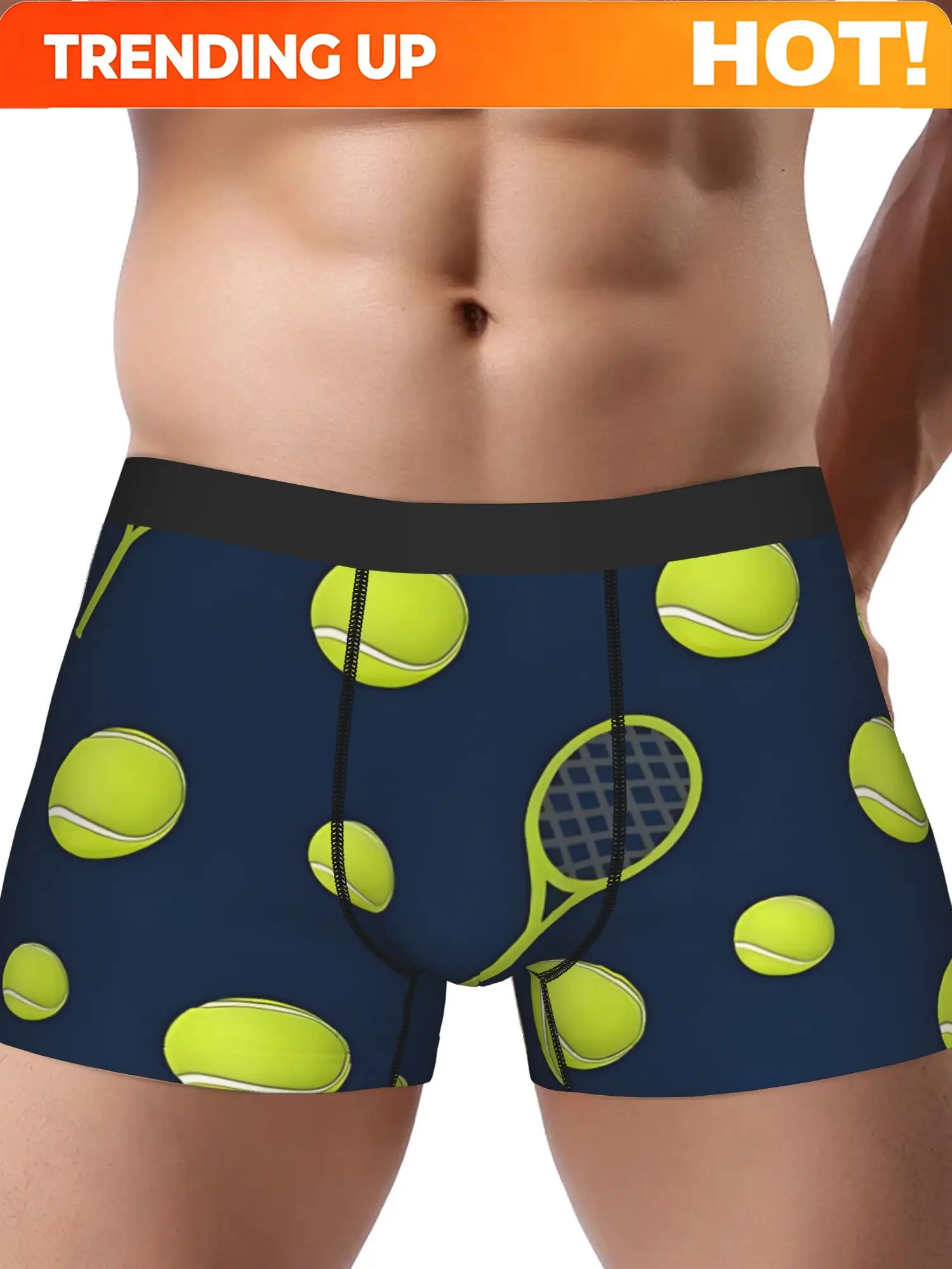 1pc Tennis Tennis Ball Sport Underpants Homme Panties Male Underwear Sexy Shorts Boxer Briefs