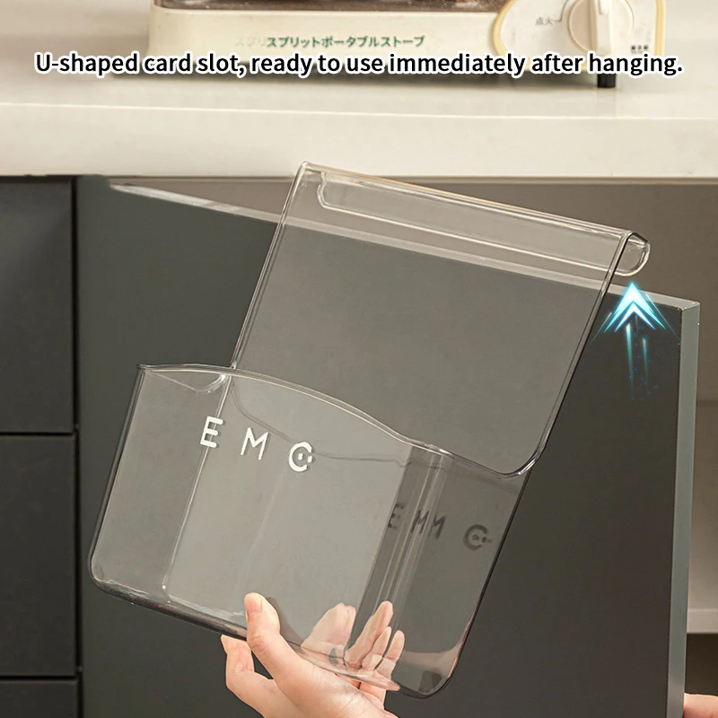 Kitchen Cabinet Door Hanging Rack, Behind-the-door Storage Rack, No-drill Wall-mounted Storage Rack, Transparent And Thickened