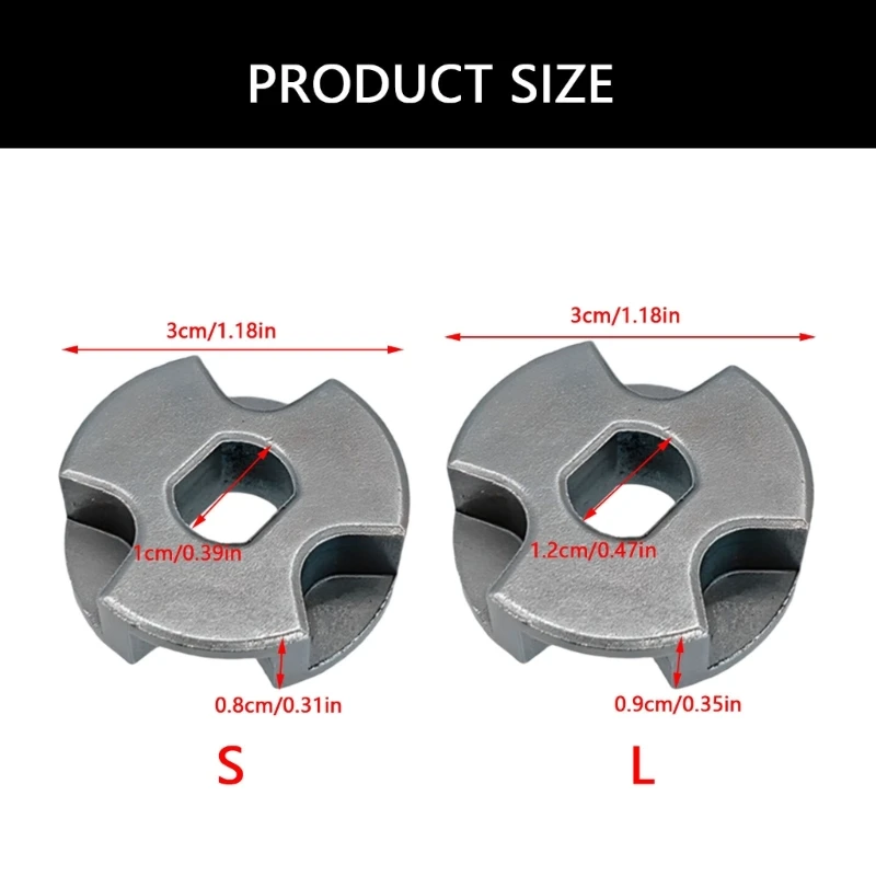 2PCS Thép không gỉ Chuỗi bánh xích cho dụng cụ điện sử dụng với các lỗ 10 mm & 12 mm M4YD