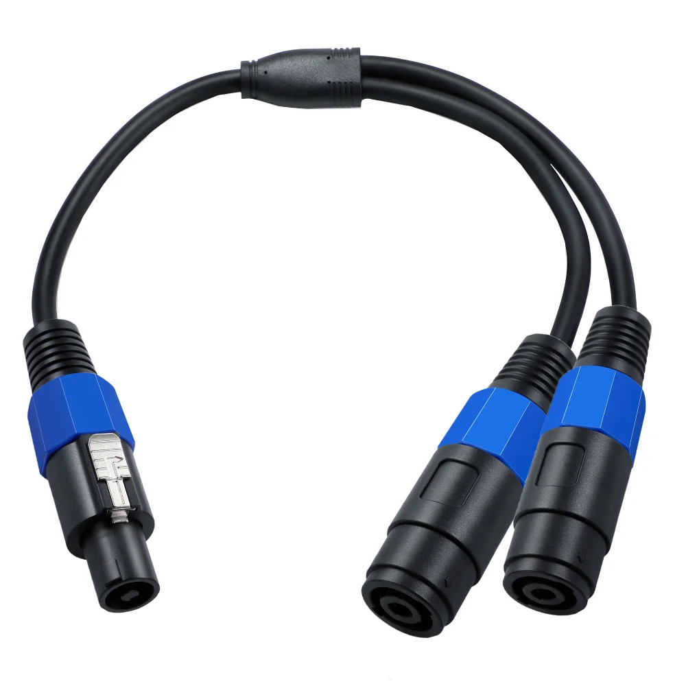 Speakon Splitter Cable,1 Male to 2 Female XLR Y Splitter Speakon Splitter Cable Speakon 1-Male to 2-Female(1Pack)