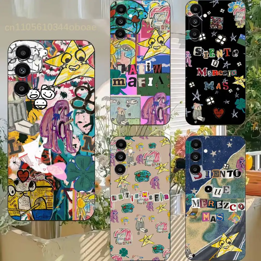 

L-Latin Mafia Phone Case For Samsung S25,24,21,22,23,20,S30,Ultra,Plus,Fe,Lite,Note,5G Black Cover