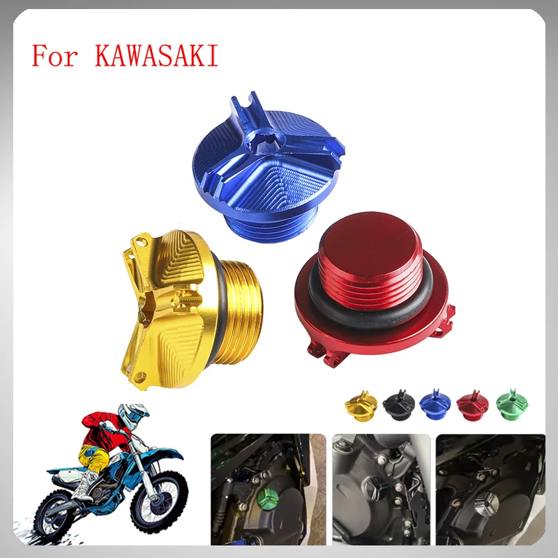 

Motorcycle Engine Oil Filler Cap Bolt Cover Protection For kawasaki Z750 ZX6R ZX636 ZX10R ZX14R Versys X 300 ZH2 Accessories