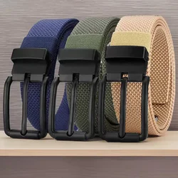 Men's Belt Fashion Nylon Canvas Belt Outdoor Casual Belt Alloy Needle Buckle Ideal Gift Choice