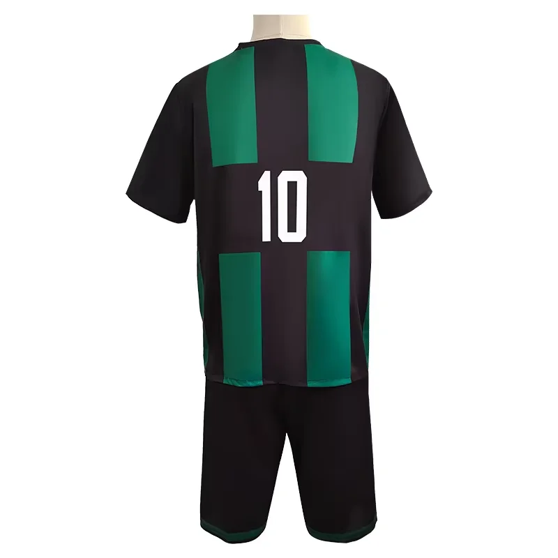 Anime azul bloqueioyosuke cosplay trajes camisa de futebol kira ryosuke uniforme de futebol topos shorts traje de festa de halloween