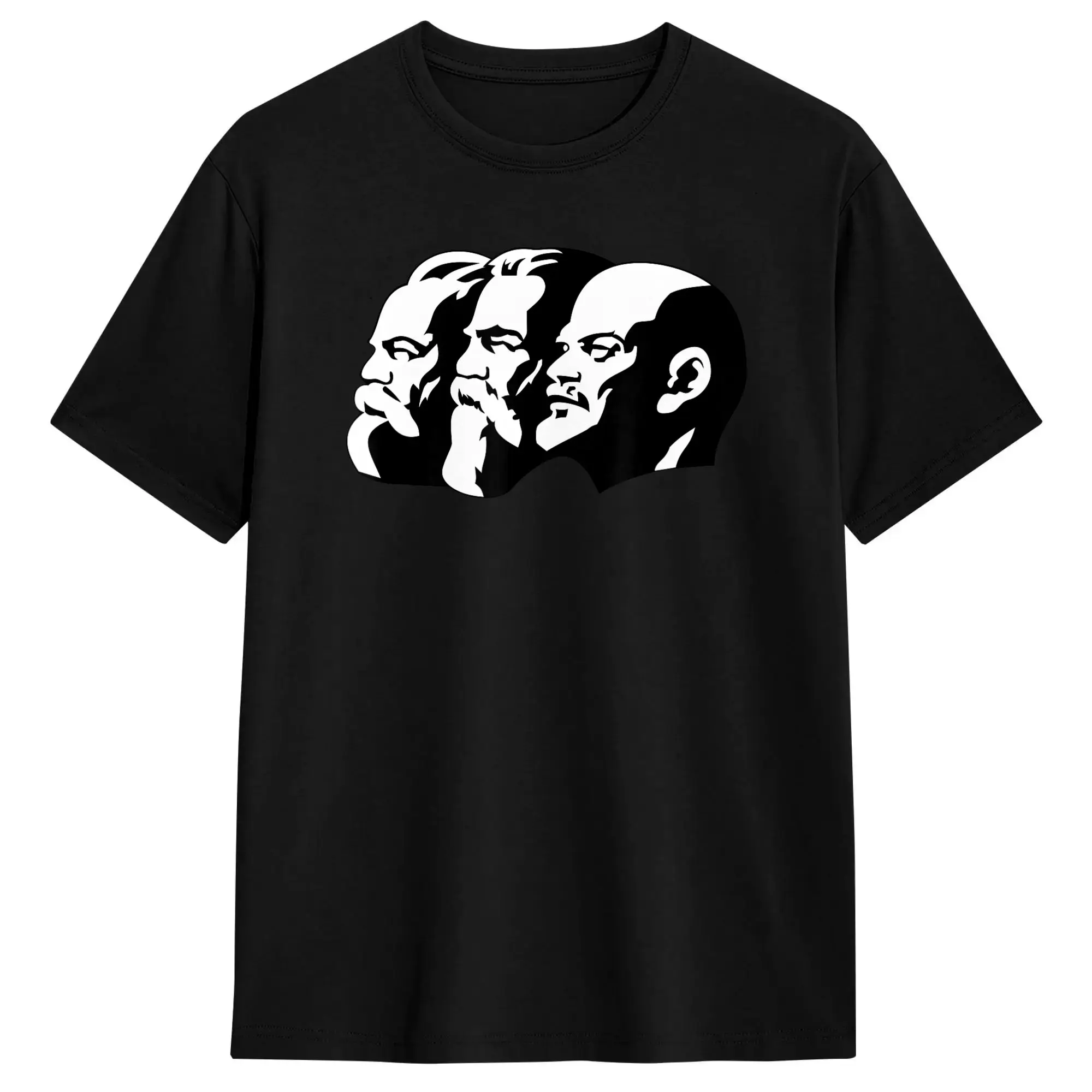 Karl Marx Friedrich Engels Vladimir Lenin SOVI8 Propaganda T-Shirt Men  Classic T Shirts Summer Crewneck Fashion Tee Shirt