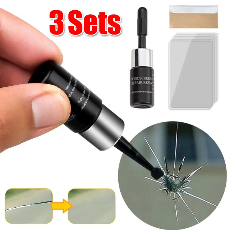 Car Window Glass Cracked Scratch Restore DIY Windshield Repair Fluid Agent Set Auto Glass Scratch Remove Care Accessories