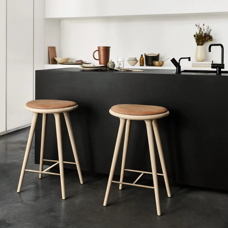 

Nordic Bar Chairs Solid Wood Restaurant Counter Stool Modern Home Island Table Bar Seat High Stool for Kitchen Furniture