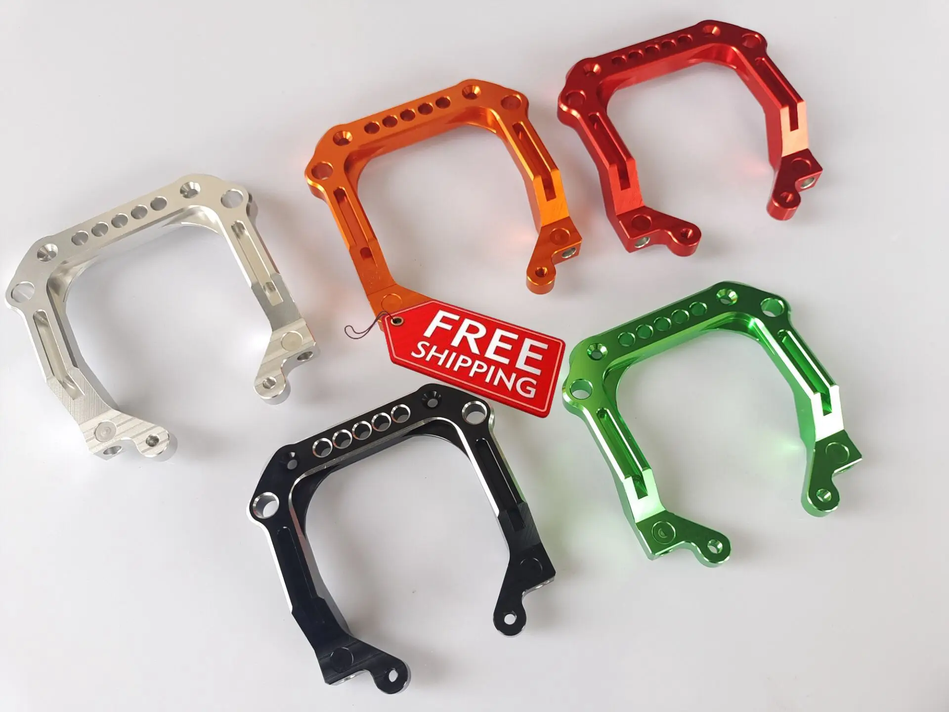 Metal CNC alloy rear bumper bracket U shape for baja 5b 5t 5sc HPI KM Rovan RC CAR PART