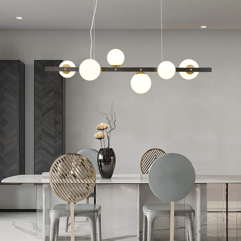 Creative personality light luxury brass dining   lamp post-modern minimalist atmosphere fashion    living room chandelier