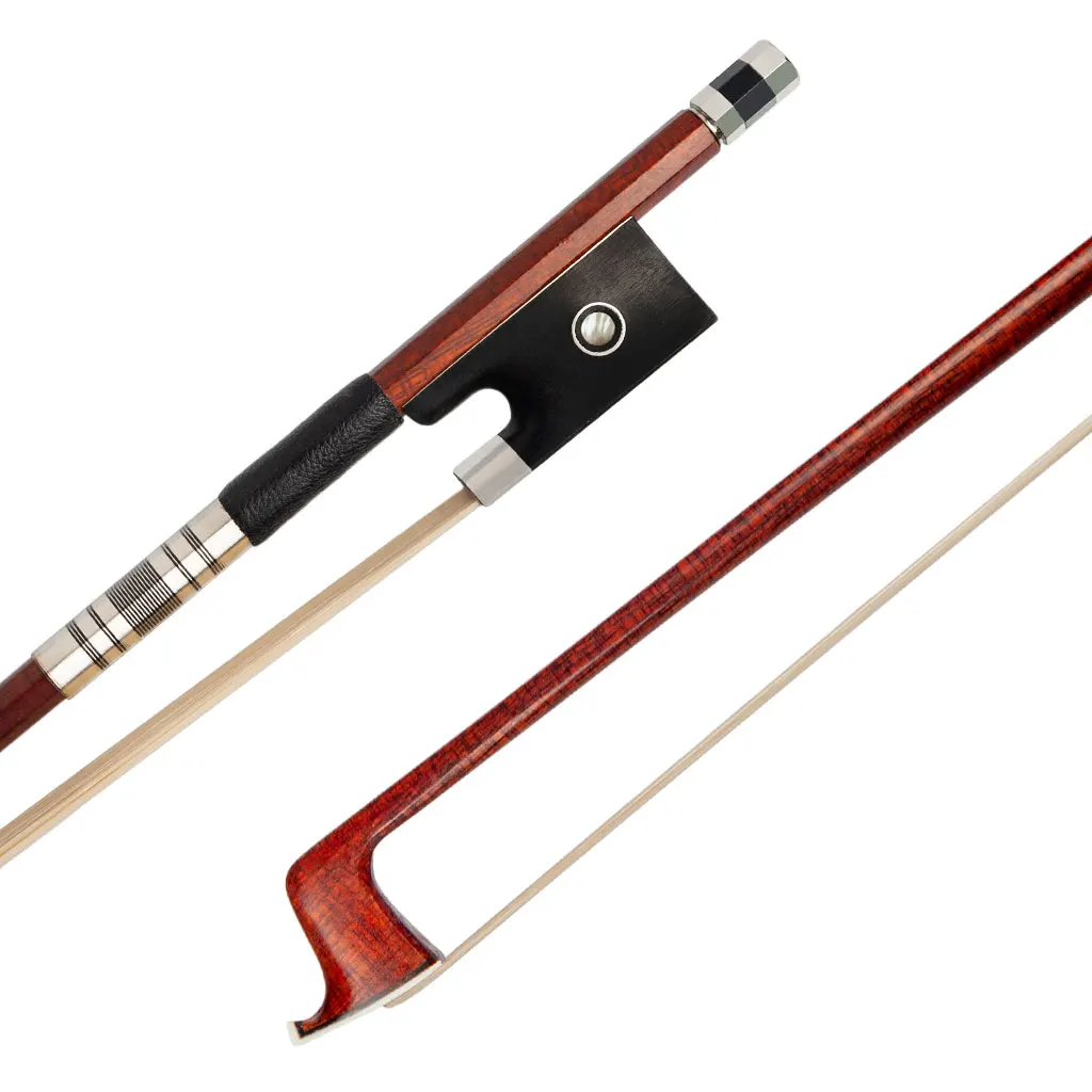 Professional 4/4 Violin Bow Hybrid Carbon Fiber Pernambuco Skin Stick Ebony Frog Violin Parts Accessories Durable Use