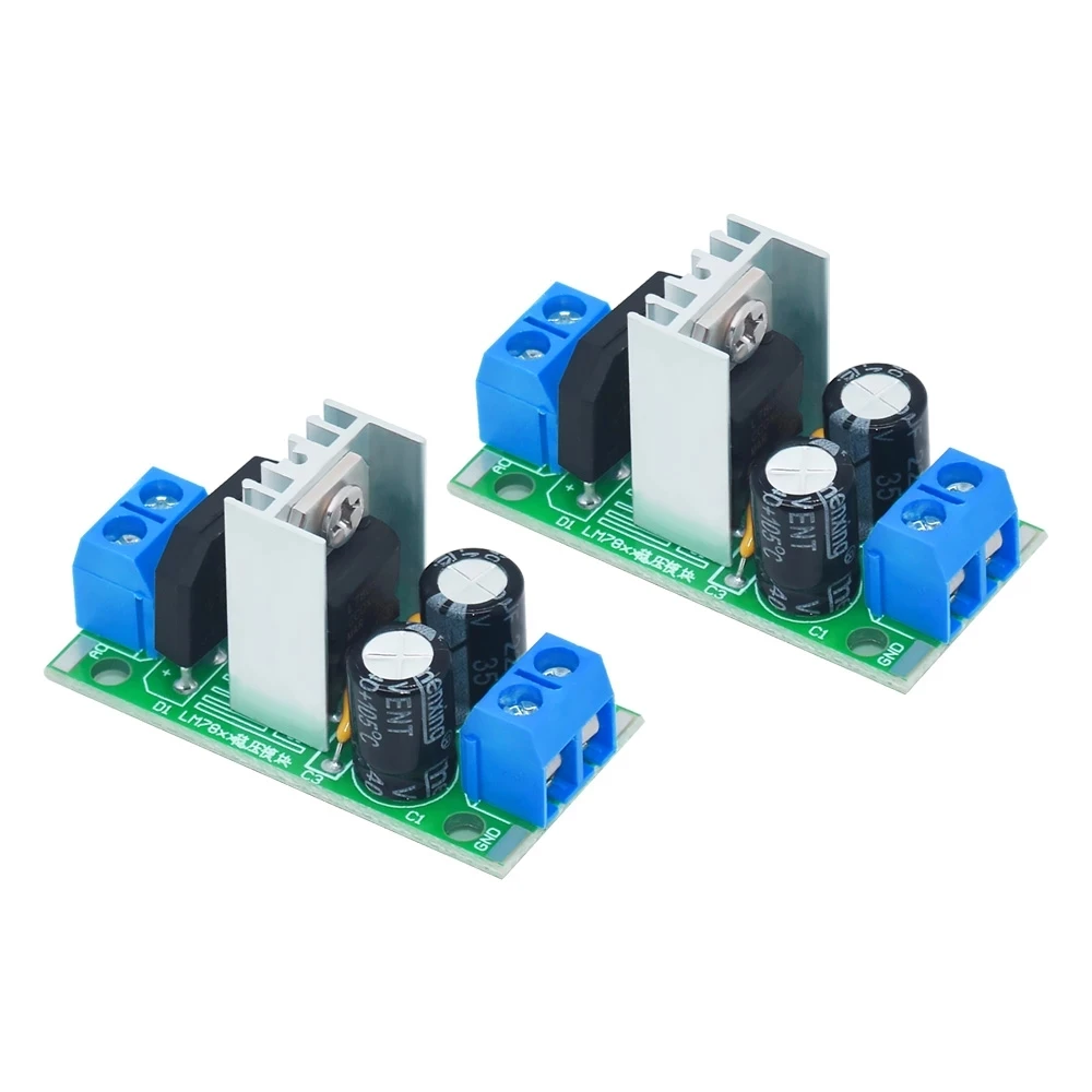 L7805 LM7812 Módulo de fonte de alimentação regulador de três terminais Filtro retificador Conversor de energia 3A Ponte retificadora 5V 12V Estabilizador