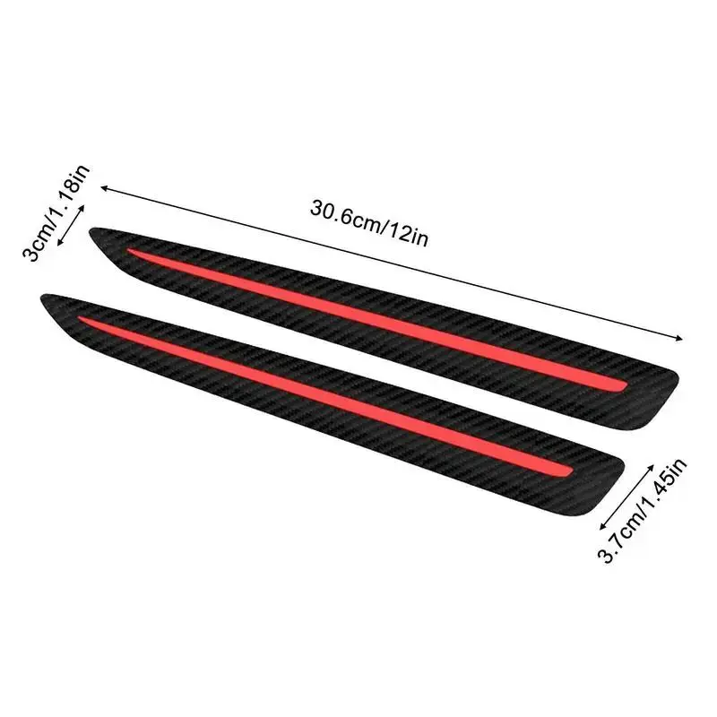 2 Pcs Car Sticker Bumper Scratch Protection Car Decoration Strip Car Front/Rear Edge Corner Guard Scratch Protection