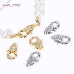 15.2*9.5mm 18K Gold Plated Lobster Clasps Fasteners High Quality Bracelet Connect Clasps DIY Bracelet Jewelry Making Accessories