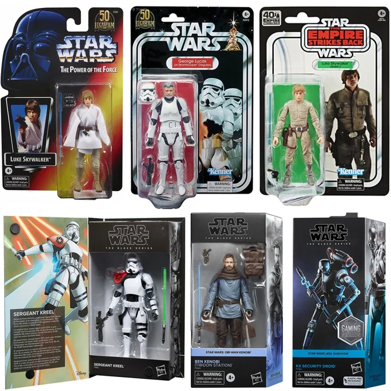 

Оригинальная 6-дюймовая фигурка Star Wars The Black Series 50th Bespin Luke Sergeant Kreel Omega Obi Wan KX Droid, коллекционные игрушки