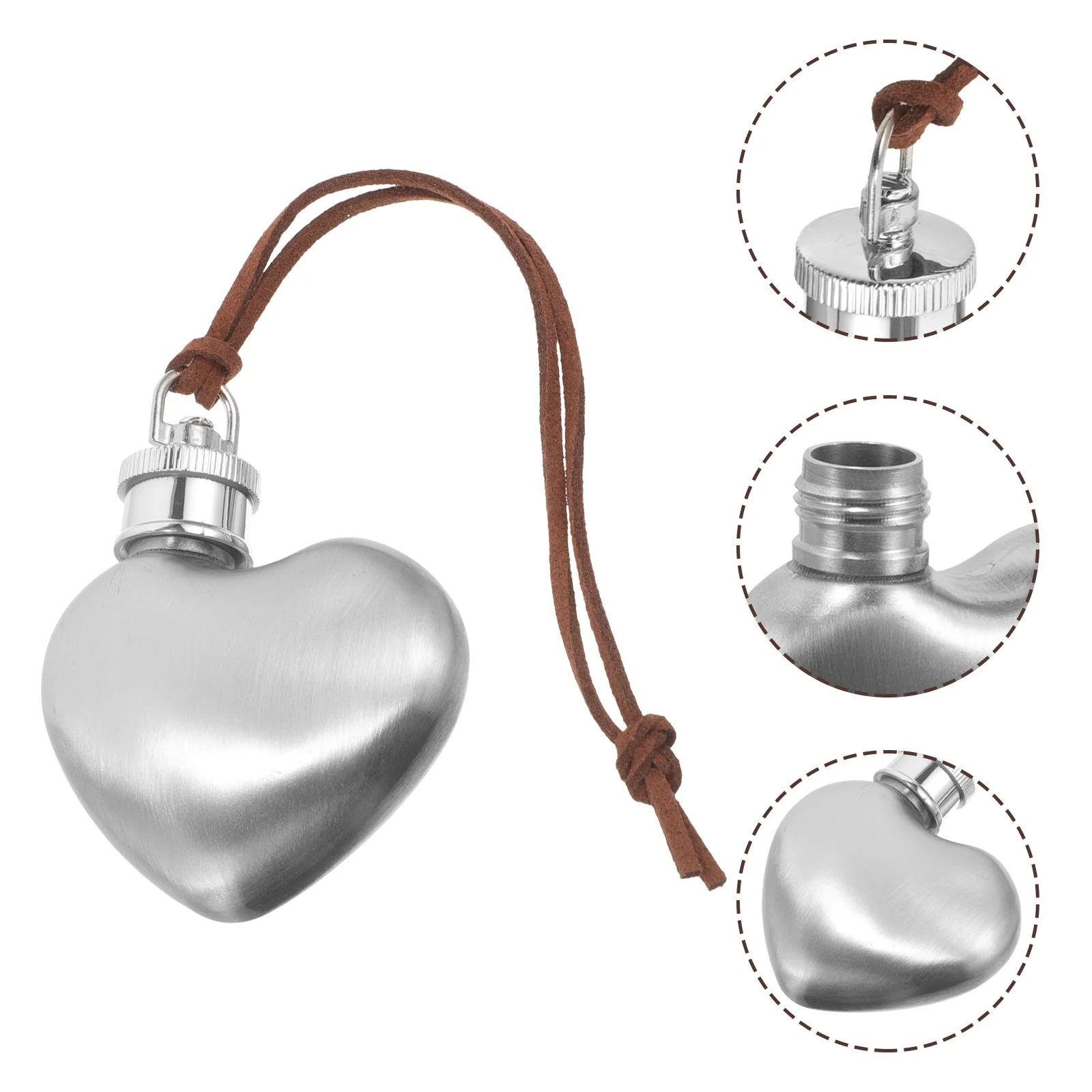 Margarita Glasses Flasks for Men Travel Bottle Stainless Steel Silver Whiskey Heart Pot Office