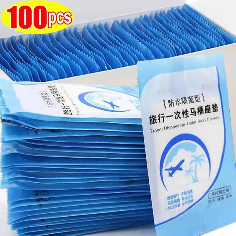 Disposable Toilet Seat Mat Portable Independent Packaging Protective Pads Waterproof Toilet Cover Travel Bathroom Accessiories