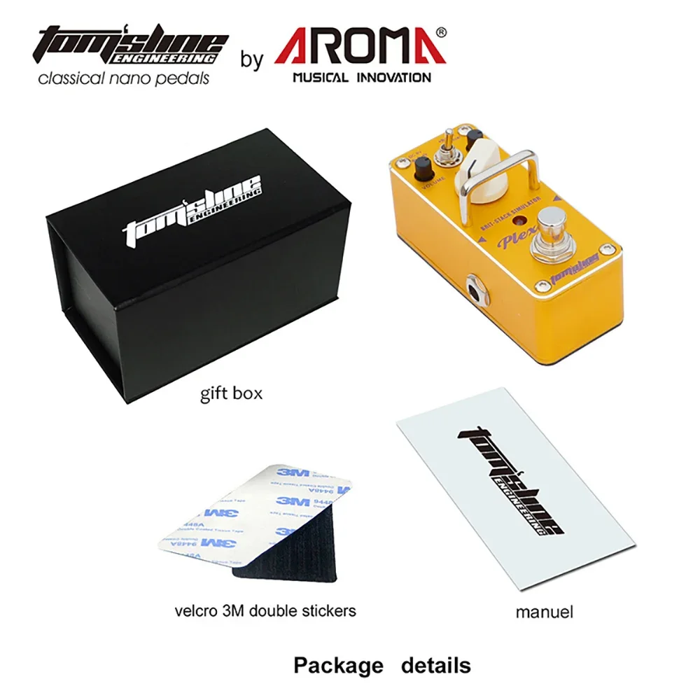 Aroma APN-3 Plexion Guitar Effect Pedal Brit-stack Simulator Aluminum Alloy Housing True Bypass Electric Guitar Parts Accessory