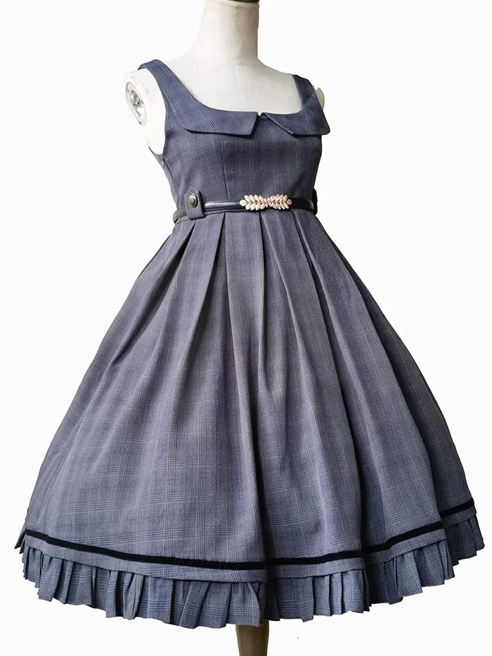 

*Foggy Trail* Blazer JSK Lolita College Set Cool Plaid Lolita JSK Dress By Infanta