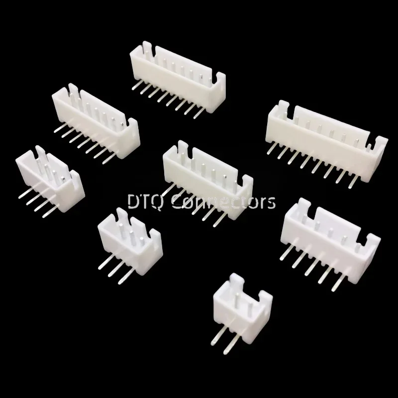 50PCS XH2.54 Connector 2.54mm Pin Header XH2.54-2P/3P/4P/5P/6P/7P/8P/9P/10P/11P12P/14P/16P Curved needle image 2