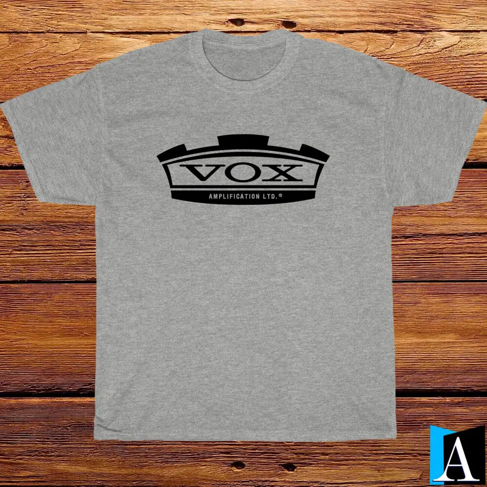 New Shirt VOX Amplifiers Amps Logo Black/White/Grey/Navy T-Shirt S-5XL