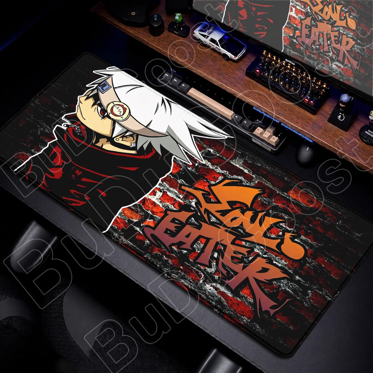 Locking Edge Computer Tabletop Gaming​ Rug Soul Evans Anime Soul Eater Mousepad Large Washable Desk Decoration Mouse Mat 90x40cm