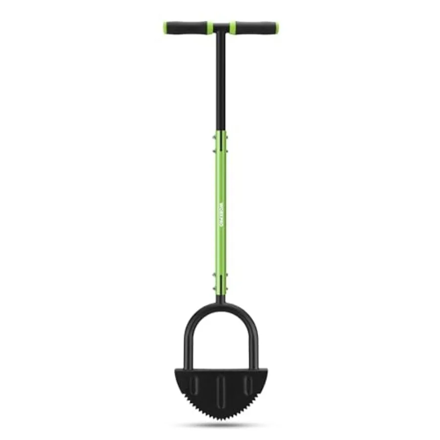 

40-Inch Edger Lawn Tool, Heavy Duty Lawn Edger, Half Moon Steel Saw-Tooth Blade with Wide Footplate and Ergonomic T-Grip Handle