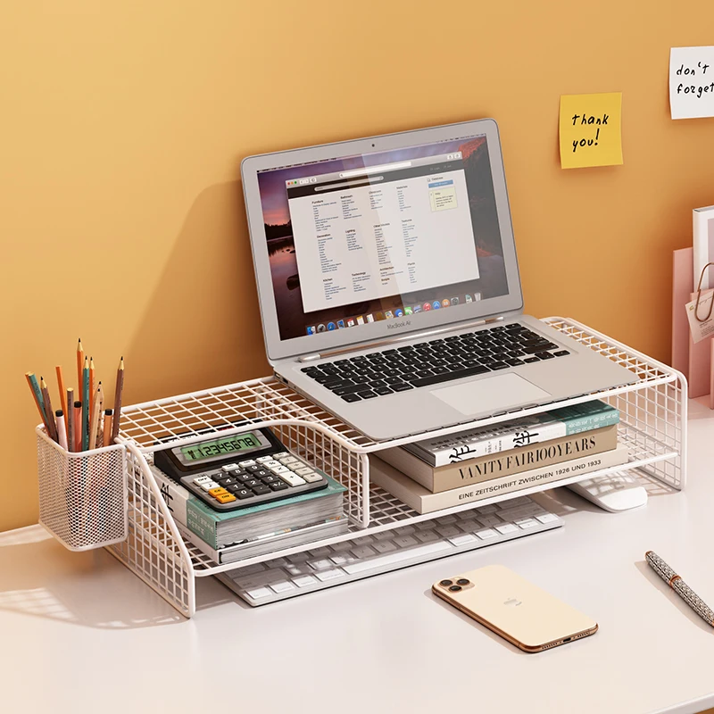 

Современная подставка-органайзер для офисного стола BEAUTI 02347: стильный держатель для монитора, подставка для хранения, настольный органайзер