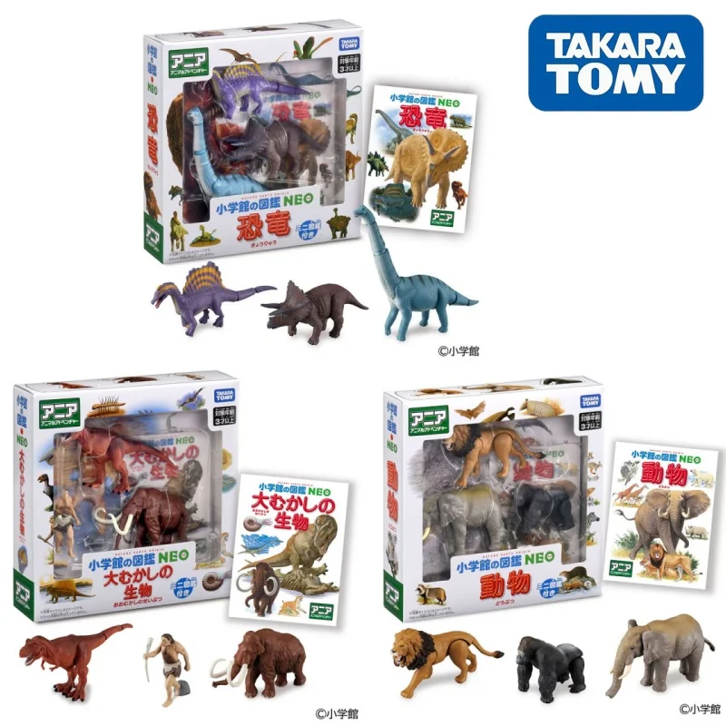 Takara Tomy Dinosaur Shark Movable Model Set Realistic Prehistoric Animal Action Figure Collection Toy