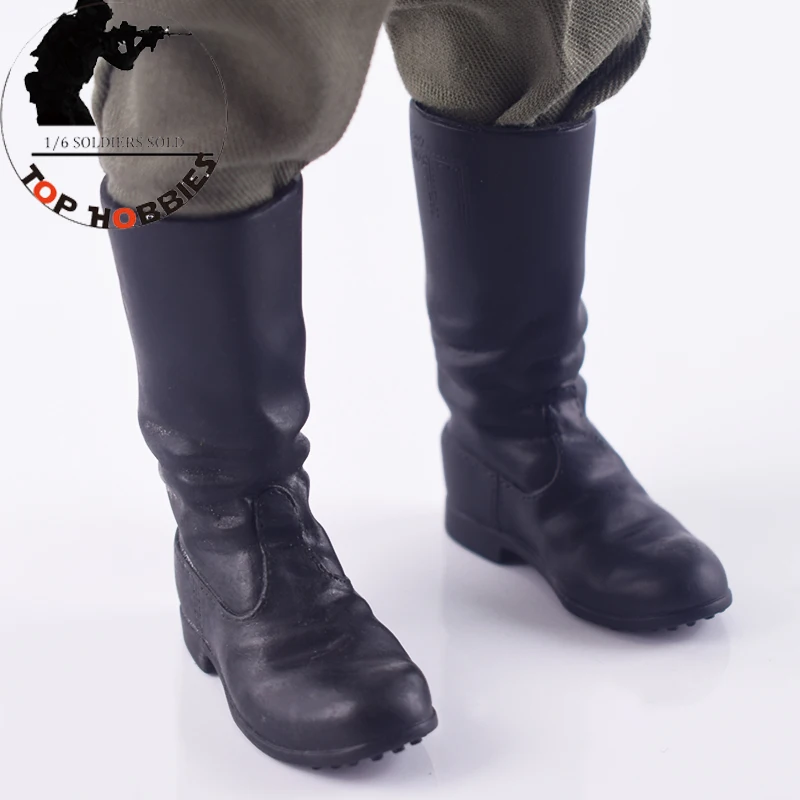 1/6 Scale Action Figures Accessories WWII German Military High Tube Boots Hollow Feet Soldier Shes Sleeve Boots Fit 12