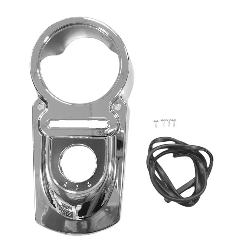A65P-Motorcycle Chrome Fuel Tank Dash Console Cover For Dyna Street Fat Bob Low Rider 2004-UP Dash Panel Cover