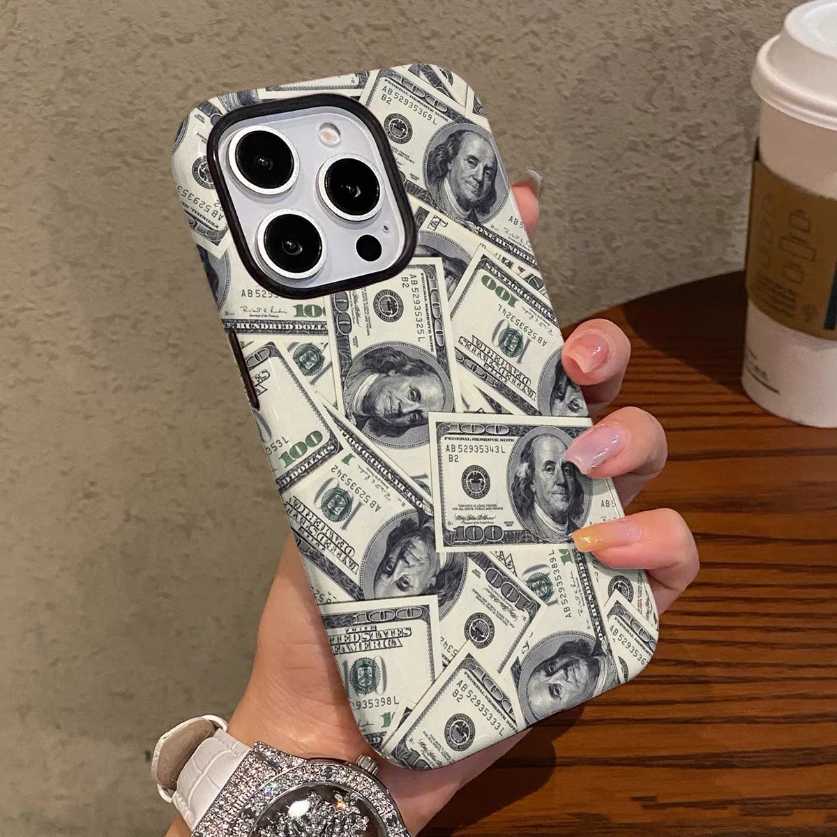 حافظة هاتف لهاتف آيفون 16 15 14 13 12 11 X XS XR XSMAX 7 8 Pro Max Plus غطاء خلفي فاخر فريد من نوعه بطبقة مزدوجة