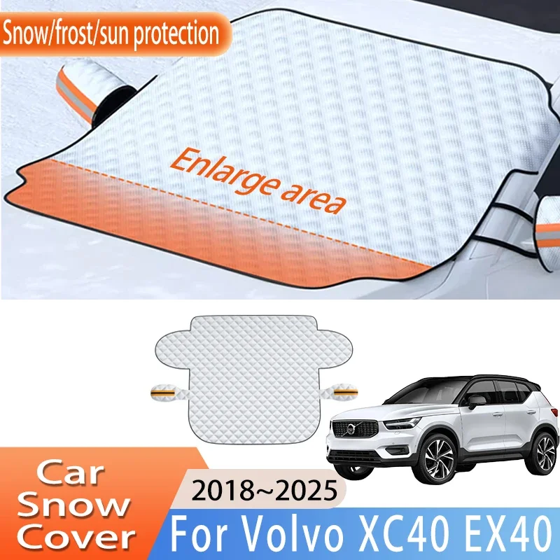 

Car Accessories For Volvo XC40 EX40 2018~2025 Upgrade Front Windscreen Snow Cover Ice Frost Sun Protector Waterproof Auto Parts