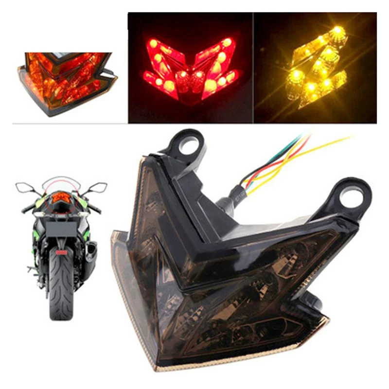 

A03Z-Motorcycle Taillight LED Withturn Signal Light Brake Light Tail Light For Kawasaki Z125 2013-2022 Z800 ZX6R 2013-2016