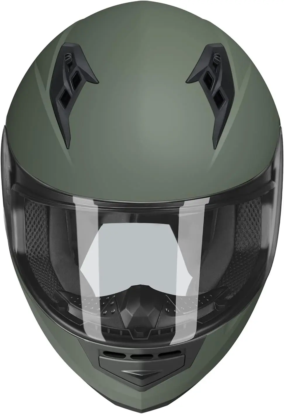 Capacete de motocicleta compacto e leve, capacete de rua, viseira extra, aprovado pelo DOT, camo, médio