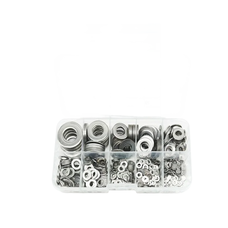 910 pcs 304 SS Flat Washers M2 M2.5 M5 for m6 M8 for m10 For for Conveyor Systems and Material Handling Components