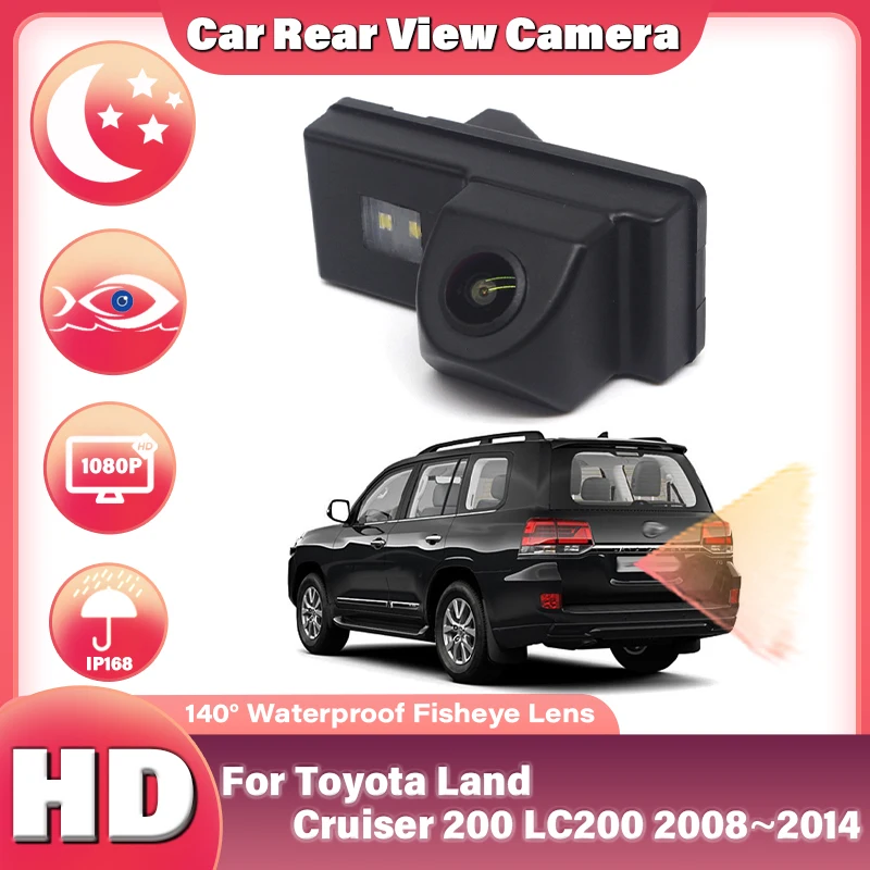 CCD HD AHD Fisheye Rear View Camera For Toyota Land Cruiser 200 LC200 2008 2009 2010 2011 2012 2013 2014 Car Reverse Monitor