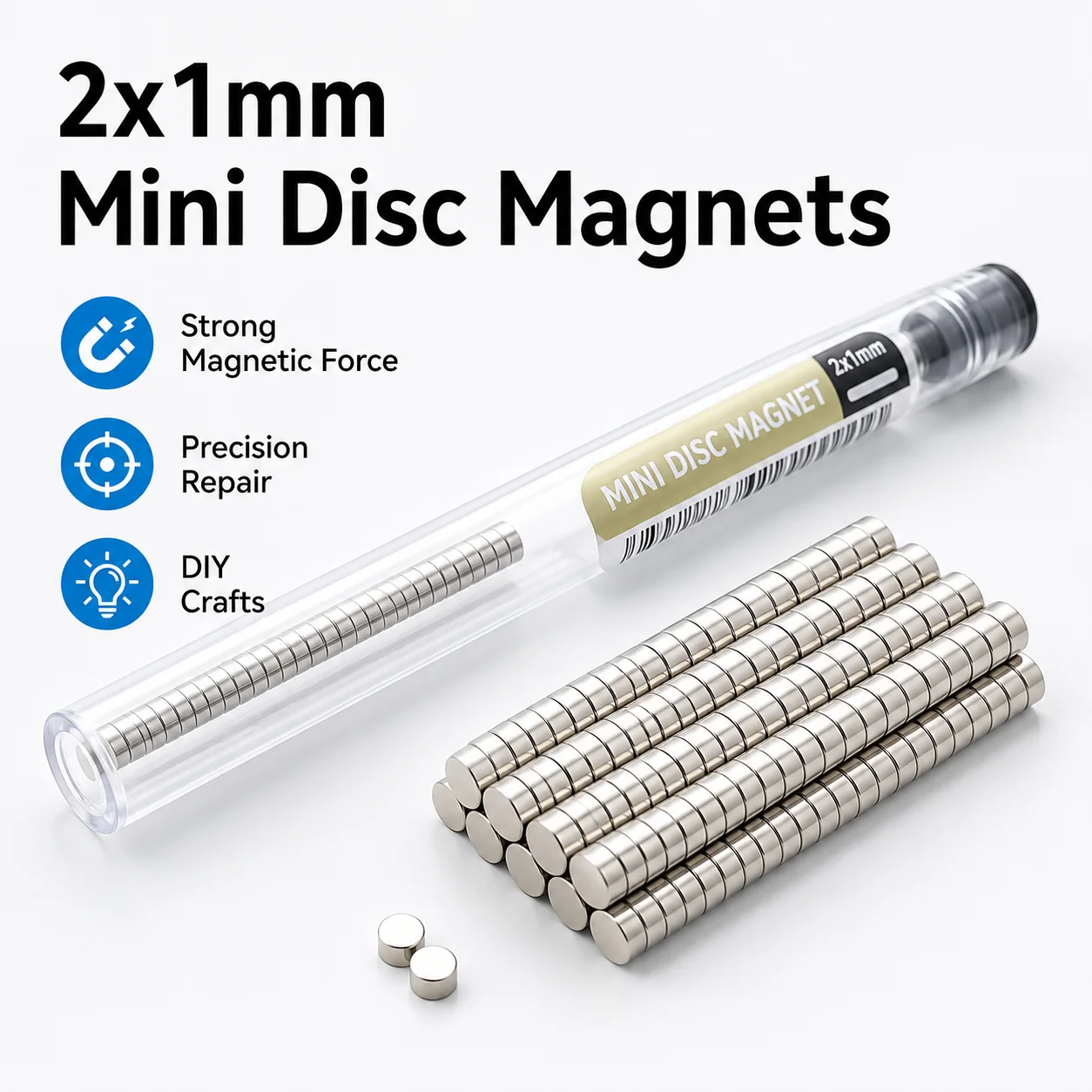 20/50PCS 6X2MM 2X1MM Small Disc Magnets Ultra Thin Micro Magnets For Science Education DIY Projects Crafts Models Electronics