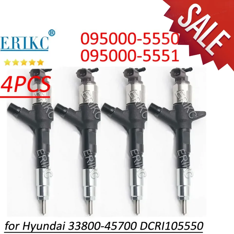 0950005550 33800-45700 Fuel Injectors Nozzle Set 095000-5550 Diesel Injection Assy 9709500-555 for Denso Hyundai County Euro III