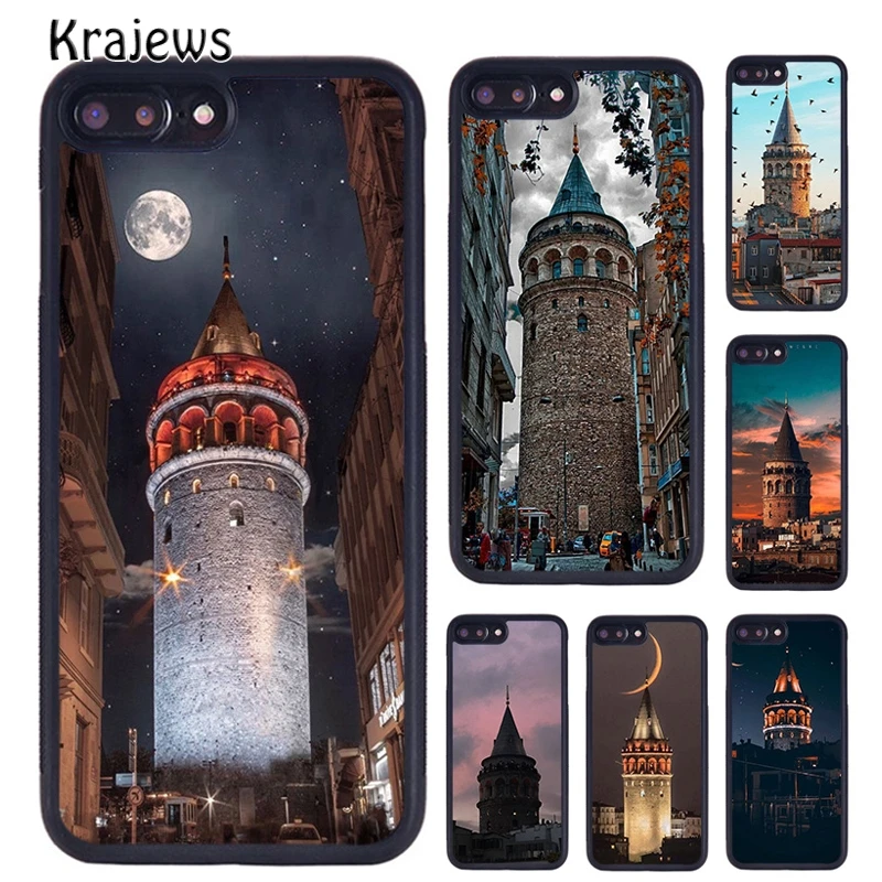 Чехол для телефона Krajews Turkey Galata Kulesi для iPhone 16, 15, 14 plus X XS XR 11, 12, 13 pro max coque