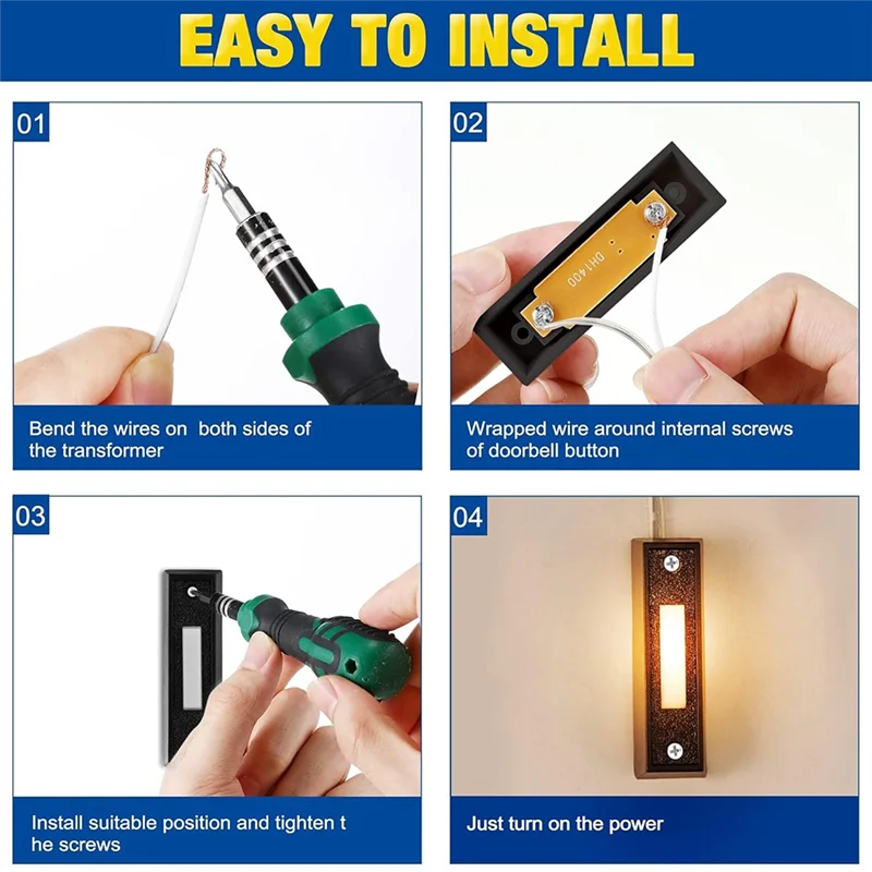 

【B89E】Garage Door Switch Wall Mounted With LED Lights 2 Pieces Illuminated Doorbell Button