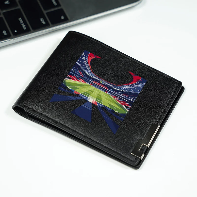 Stadionontwerp PU-portemonnee Minimalistisch Heren Compact Zakelijke stijl Lichtgewicht Duurzaam Mode-accessoire voor dagelijks gebruik