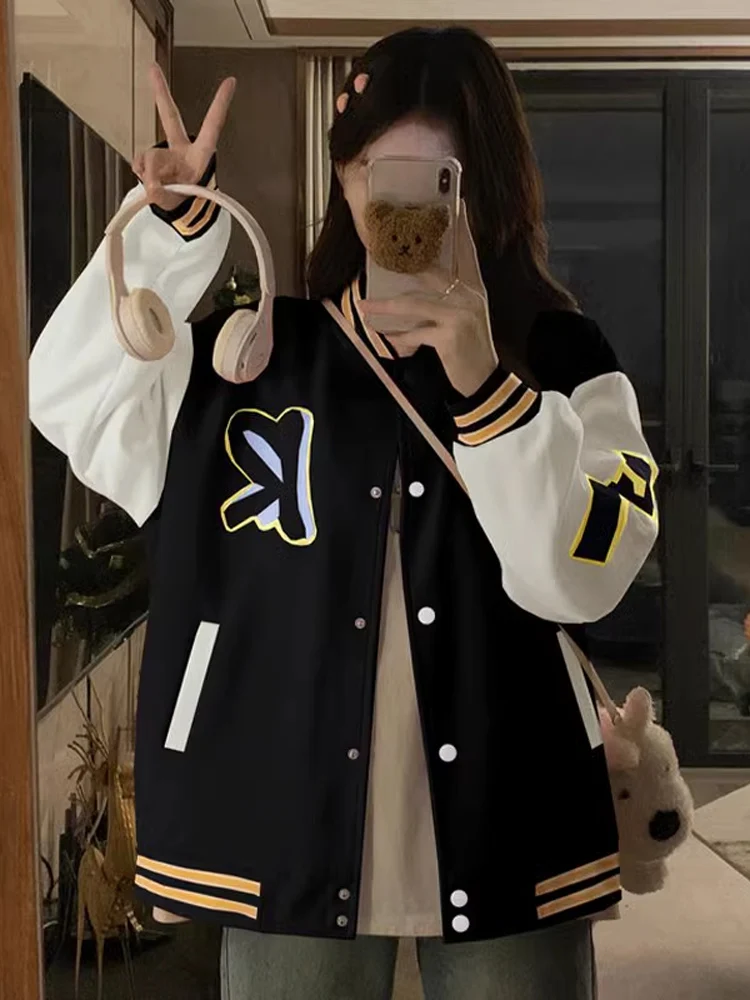 

Винтажный бейсбольный джет с тяжелой вышивкой, американский High Street, весенне-осенний летный джак, мужской свободный крой, длинный све