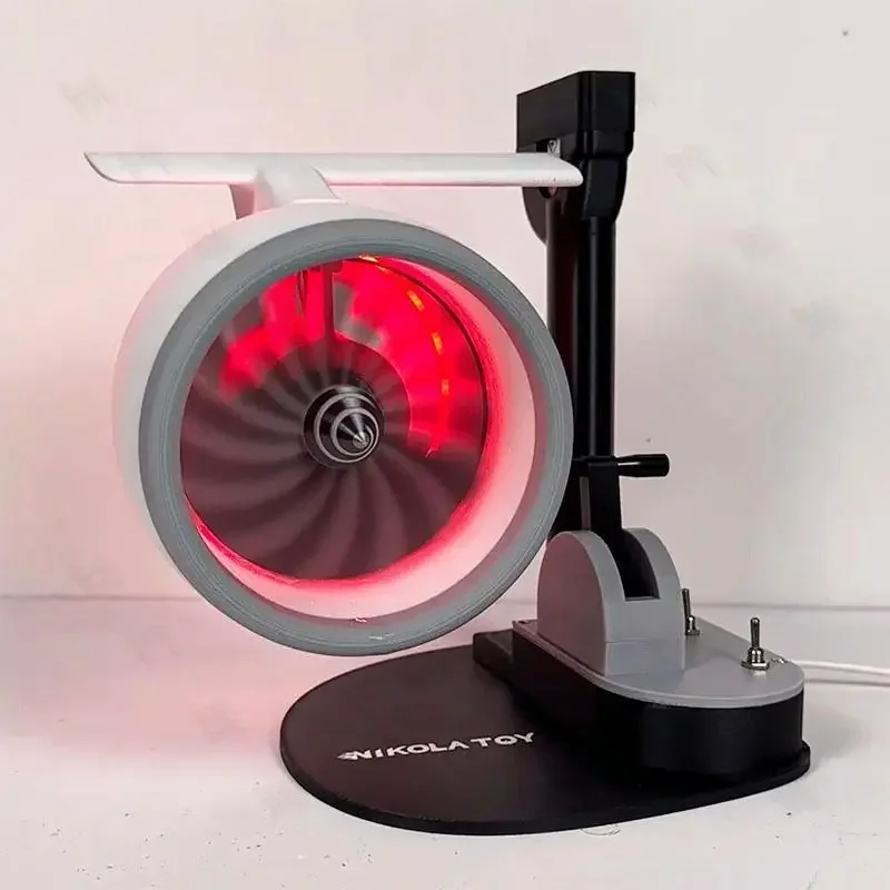 Desktop Fan USB Turbofan Aircraft Engine Styling Personality Creativity Humidifying Spray with Lighting Technology Sense