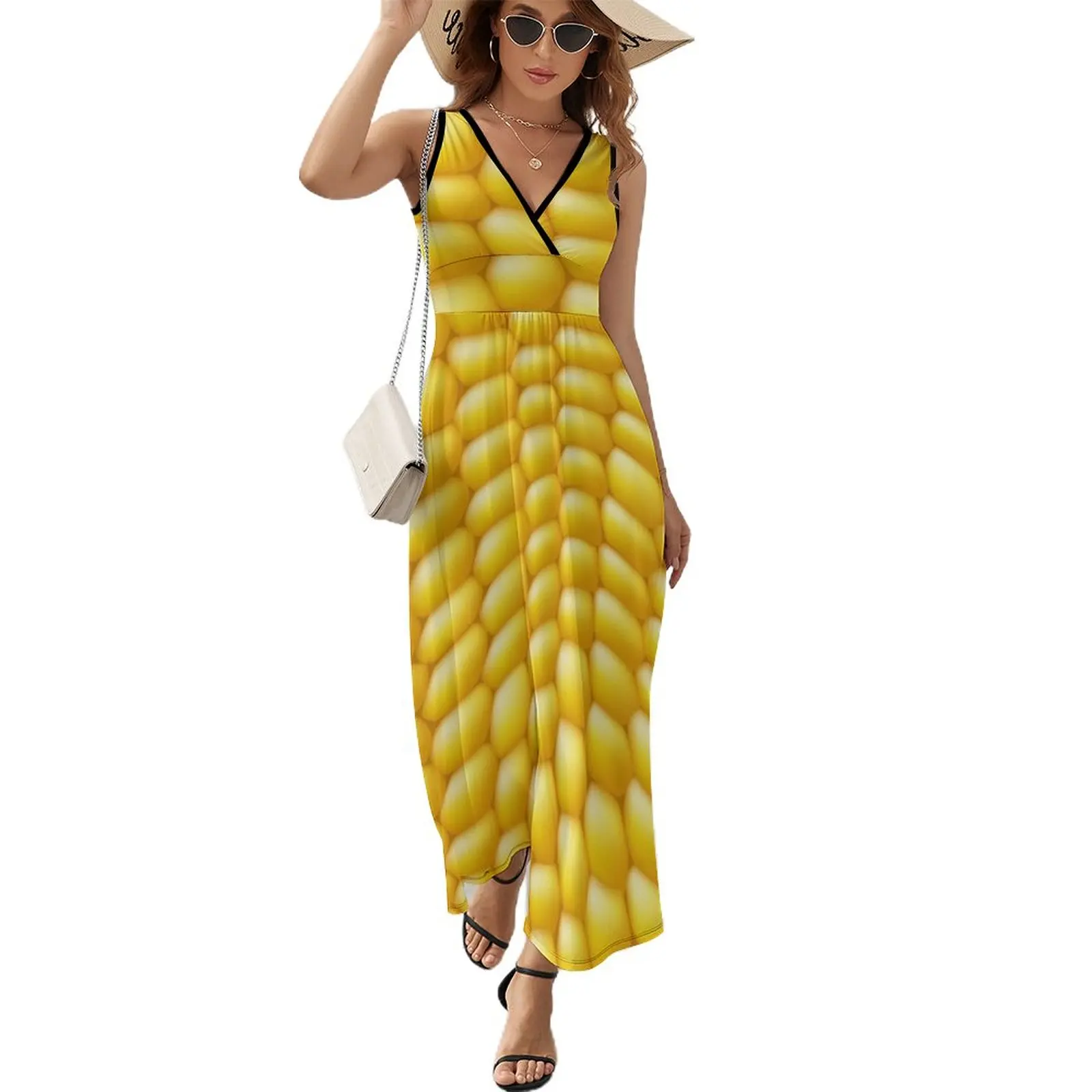 

Corn Cob Background Sleeveless Dress cute dress summer women's suit dresses women summer 2024 Woman fashion