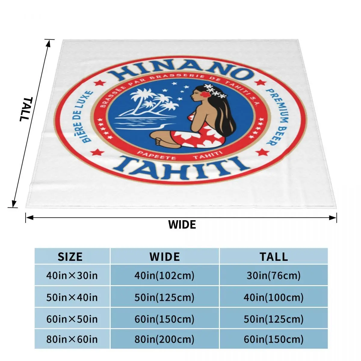 Hinano Tahiti 1024 Quilt Couple Blankets Custom Blanket Personalized Throw Blanket